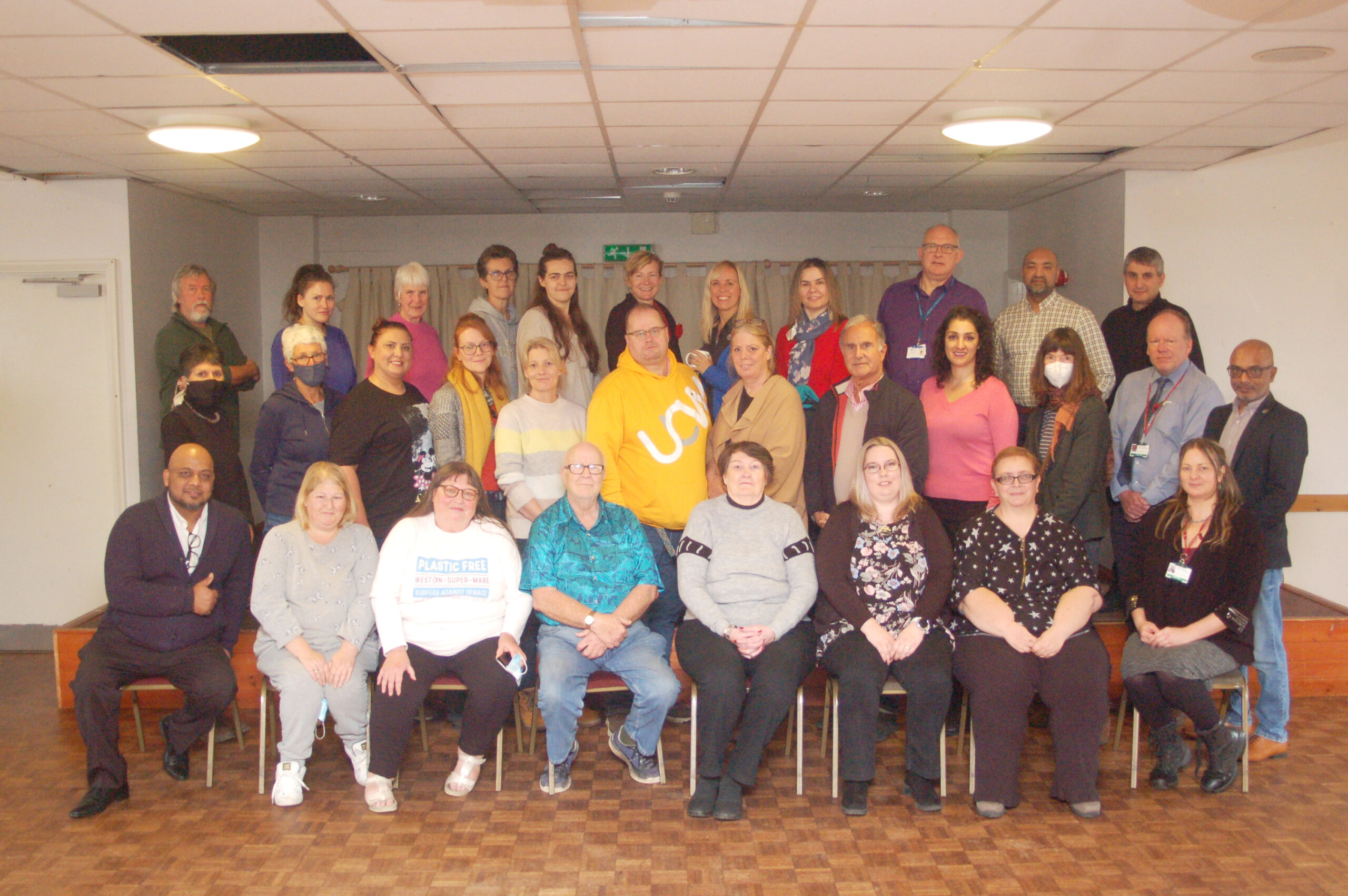 Attendees at a Curry and Conversation workshop in Weston, working to tackle single-use plastic and protect the environment.