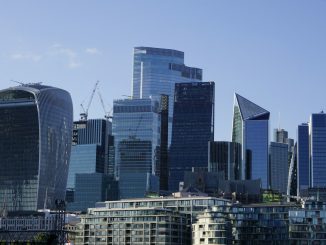 A view of the city of london from across the thames