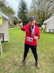 Elaine Milne after the The Bath Skyline race for charity.