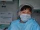 woman in blue scrub suit